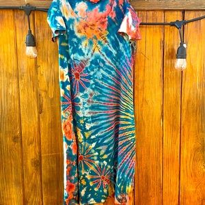 Tie die cotton dress